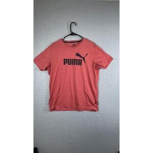 Puma Shirt Mens Large Red Graphic Logo Short Sleeve Crewneck‎ Athletic Tee